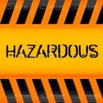 Bright Orange and Black HAZARDOUS Background